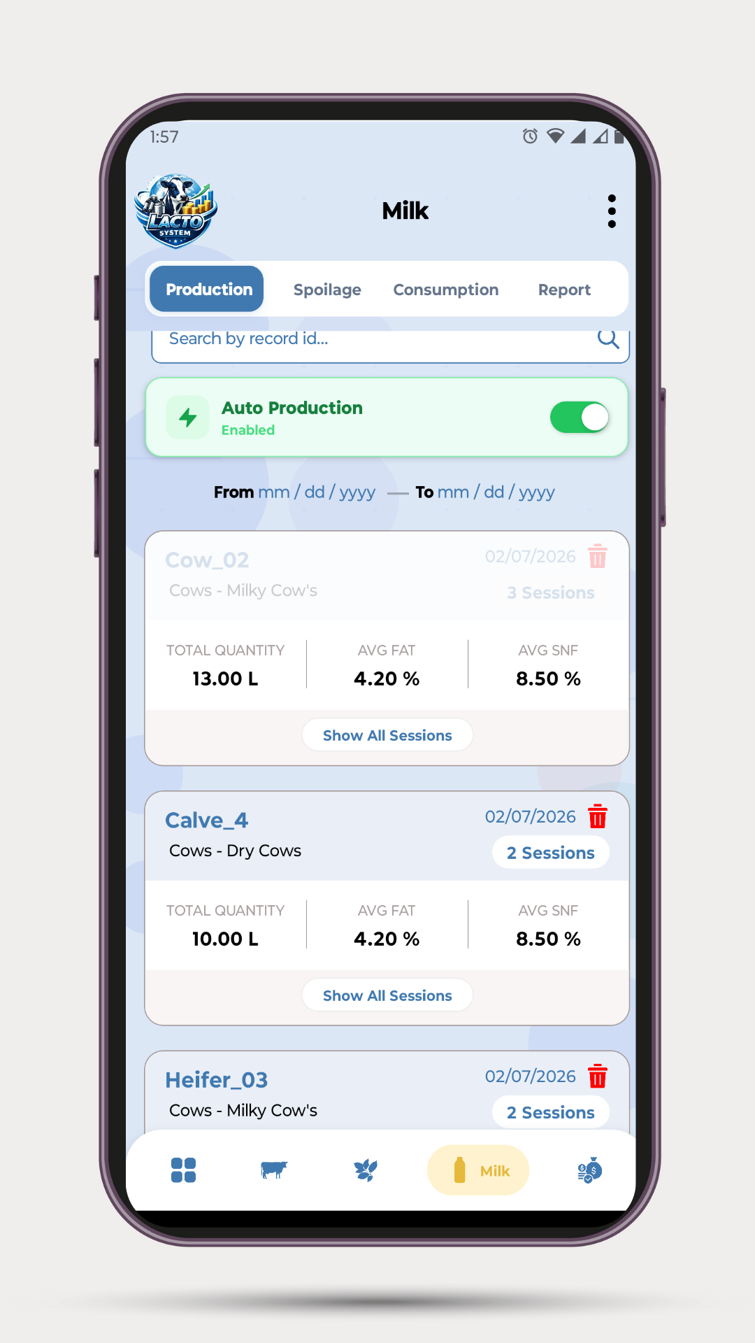 Lacto System App screenshot 4